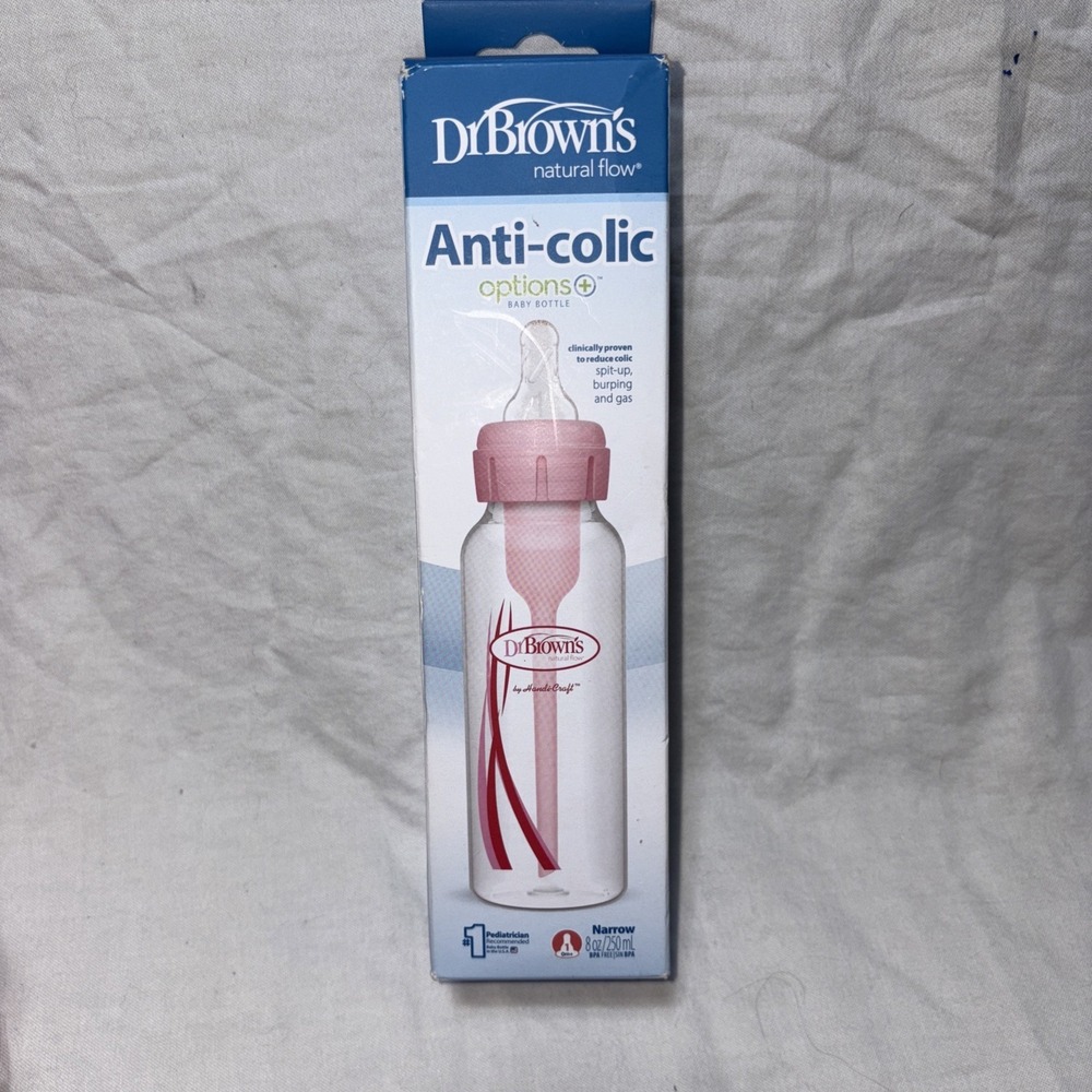 Dr. Brown's Natural Flow Options+ Anti-Colic Narrow 8 Oz. Pink Bottle